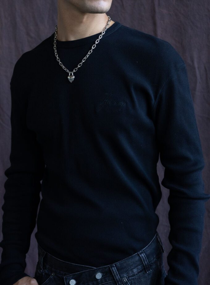 Remera Ls Super Fit Black