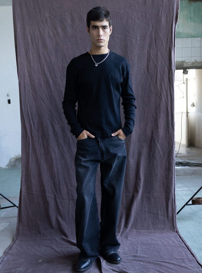 Remera Ls Super Fit Black