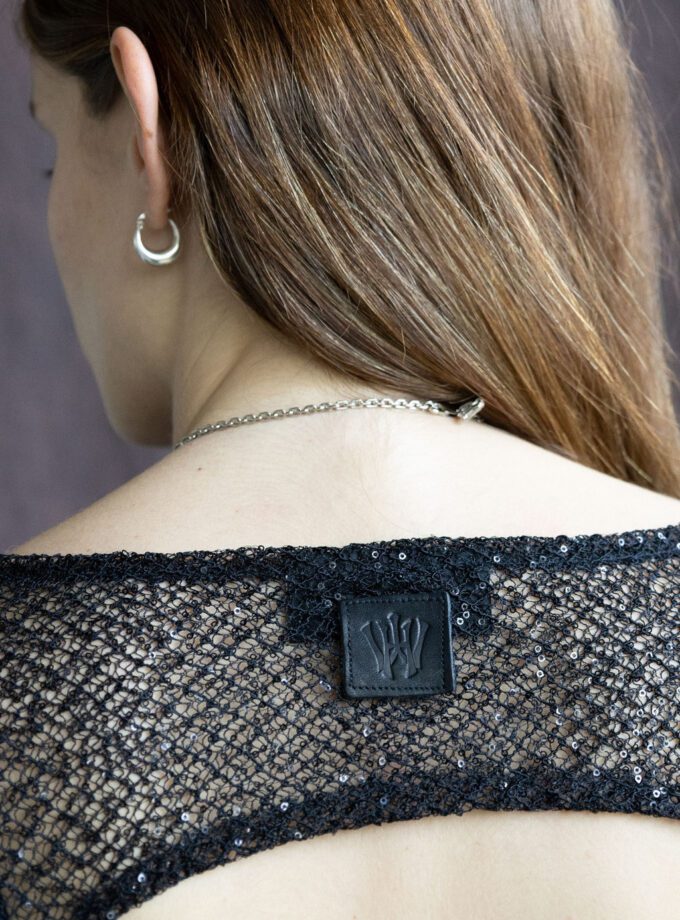 Top Ls Spiderweb Black