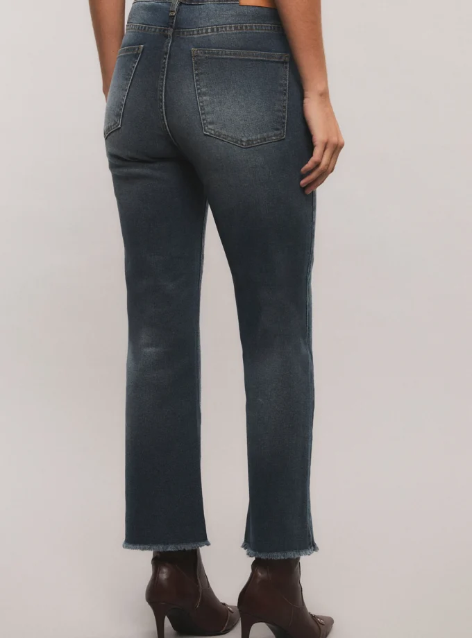 Jean Bootcut Crop Blue