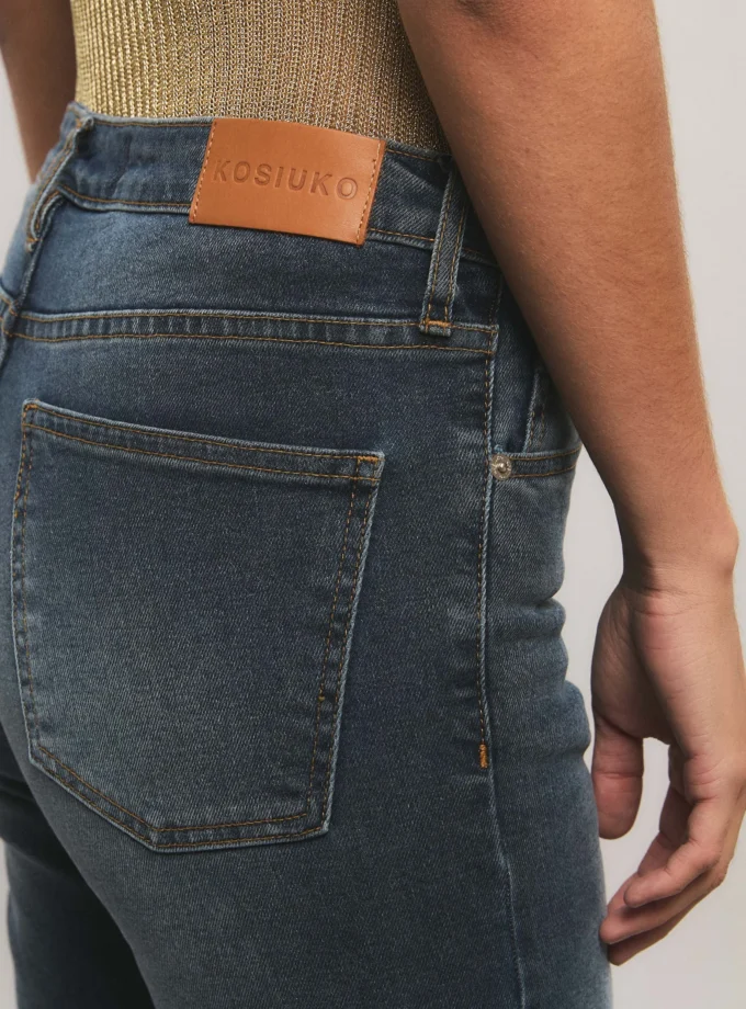 Jean Bootcut Crop Blue