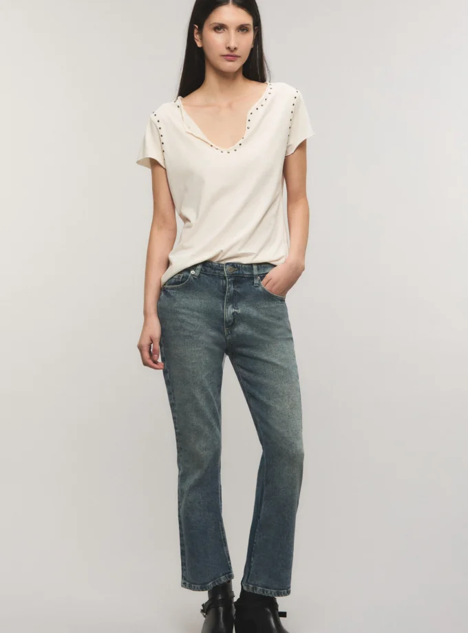 Jeans Bootcut Crop Premium Vintage
