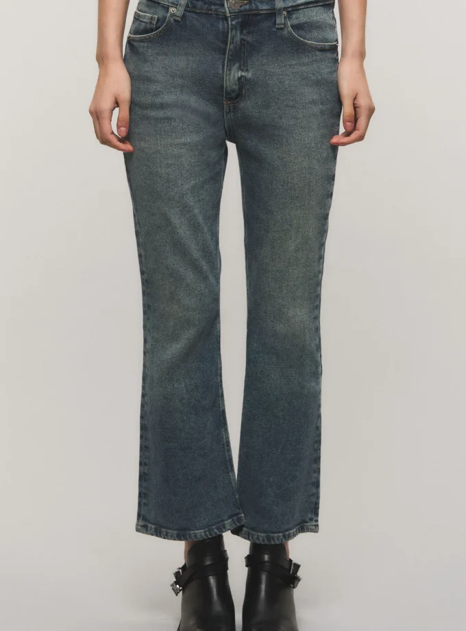 Jeans Bootcut Crop Premium Vintage