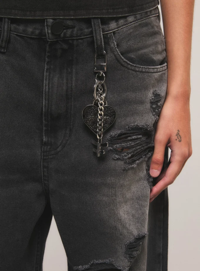 Jeans Irony Loose Broken Black