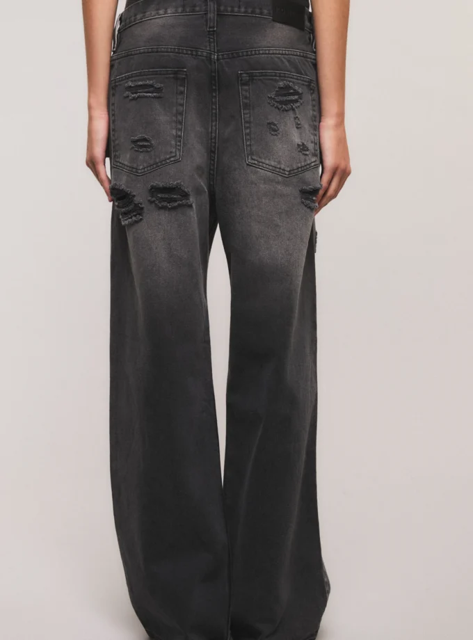 Jeans Irony Loose Broken Black