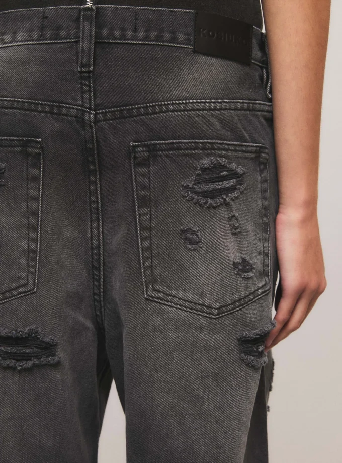 Jeans Irony Loose Broken Black
