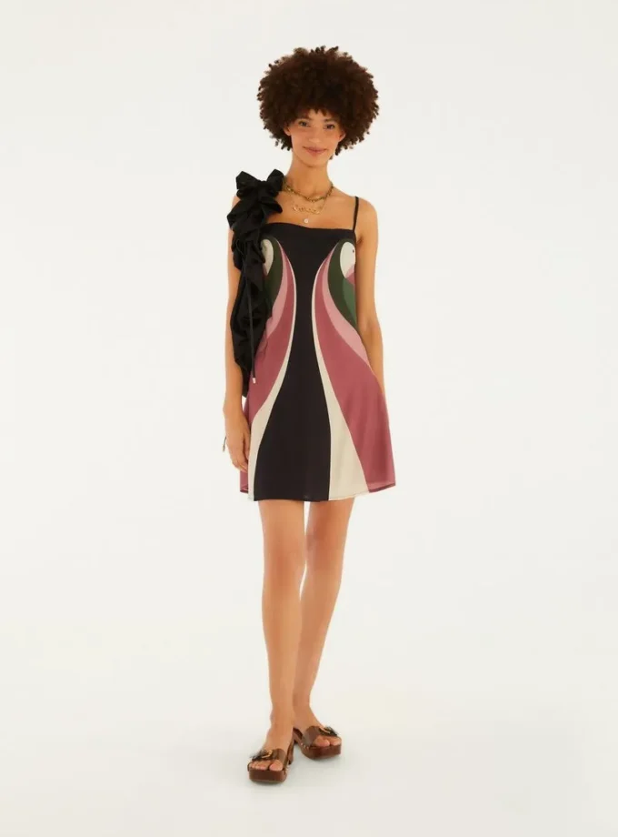 Vestido Corto Lenço Ararinha