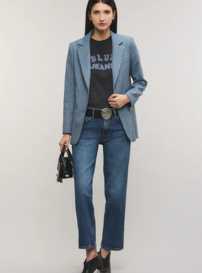 Jeans Anya Crop Blue