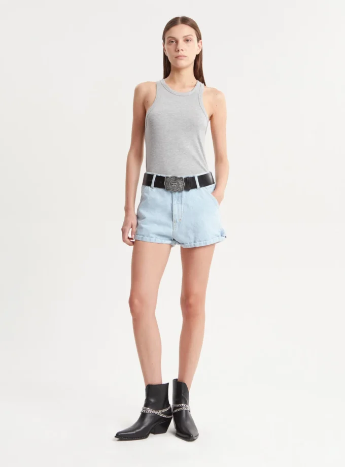 Short Mom Light Blue