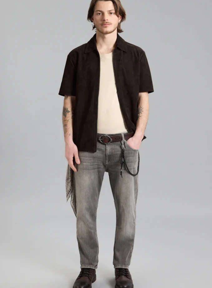 Jeans Tyler Straight Skull Grey