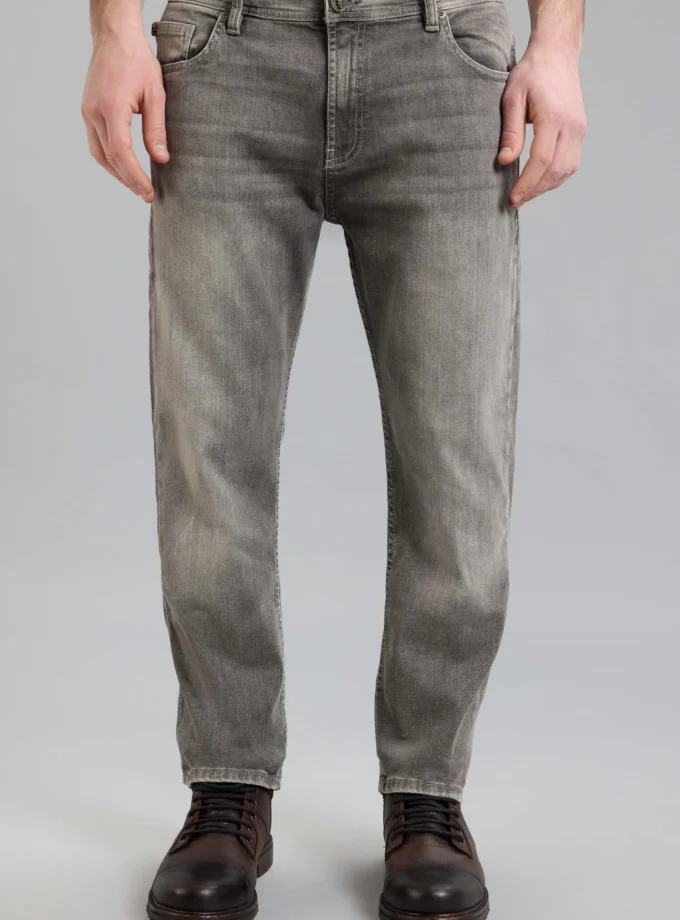 Jeans Tyler Straight Skull Grey