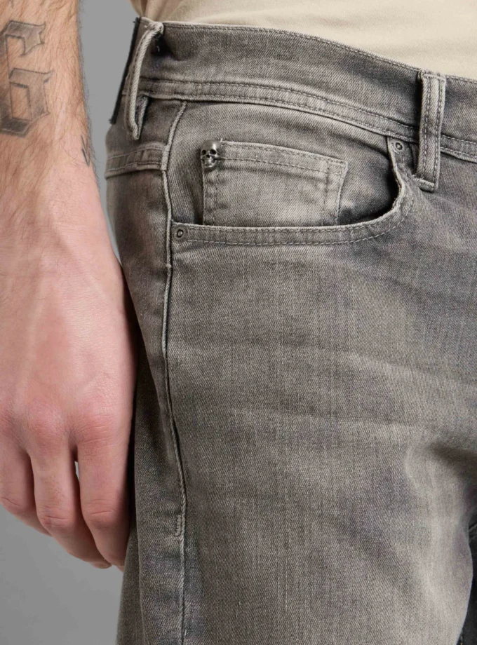 Jeans Tyler Straight Skull Grey