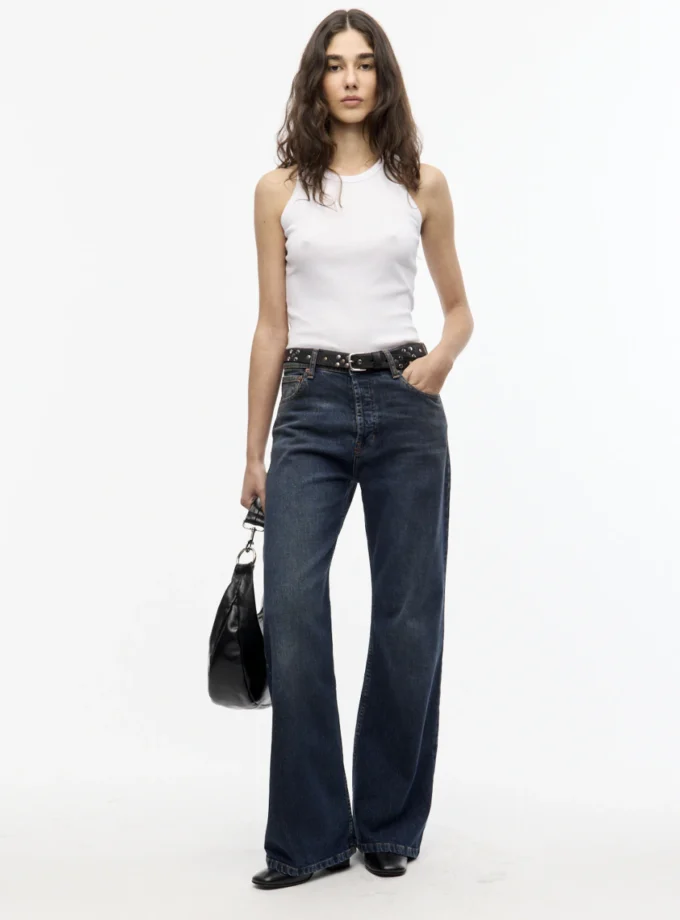 Jean Mid Flare Dark Blue Unisex