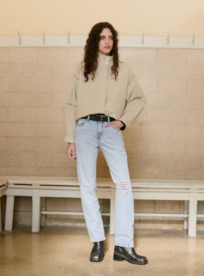 Jean Straight Broken Blue